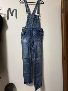 Mサイズ ブルーデニムオーバーオール