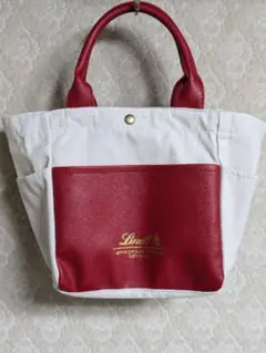 Lindt ロゴ入りトートバッグ ホワイト/レッドのサムネイル