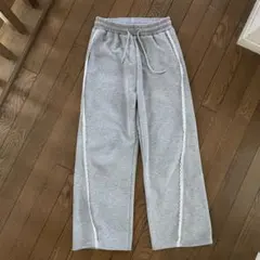 スウェットパンツ グレー☆レースライン付き☆レディース