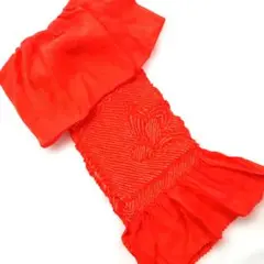 絞りの帯揚げ オレンジ No.5