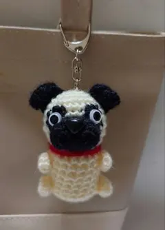 パグデザインポーチ♡ぼくはパグ♡あみぐるみスマホポーチショルダー
