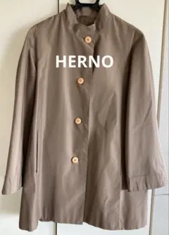 HERNO ヘルノ ライトコート シルク 100% グレージュ ベージュ