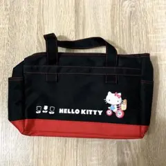 ハローキティ　キャンバス製　トートバッグ(両サイドポケット、ファスナー付き)
