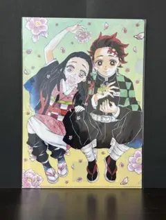 鬼滅の刃　原画展　クリアファイル　下敷きセット　キービジュアル
