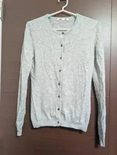 森*様 ユニクロ　カシミヤクルーネック長袖カーディガン　サイズM　グレー