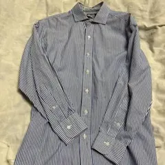 青と白のストライプ 長袖シャツ　polo ラルフローレン　40-82