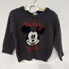 ミッキーマウス ニットセーター 黒 90