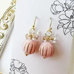 チェコビーズの可愛いピアスD139