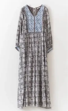 ✨美品✨ne Quittez pas コットン ボイル 花柄 ドレス マキシ丈 2025年最新】ne quittez pas コットンボイル フラワープリント