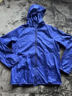 UNIQLO ポケッタブルパーカー　青　フード付