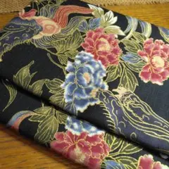 D223◇ｓａｌｅ◇cotton和柄竜2㍍黒地系