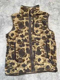 迷彩 ベスト フリース