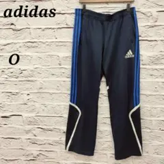 アディダス 【O】 ジャージパンツ サイド3本ライン ロゴ刺繍 ネイビー