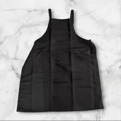 cozycube　エプロン 黒 H型 カフェエプロン 軽い 大容量ポケットのサムネイル