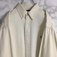 ラルフローレン　ブレイル　ワンポイント刺繍　ボタンダウンシャツ　イエロー　Ｌ☆