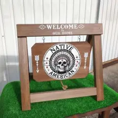 木工部☆お値段見直し再出品✨️NativeAmerican➳ウェルカムボード✨️
