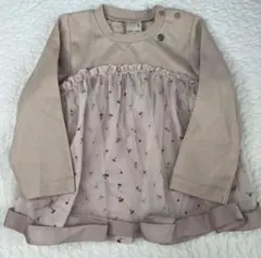 美品　プティマイン　チェリーピンクチュニック　90