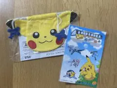 ピカチュウ ポーチ　ポケモンシール　未使用未開封　ANA 東京モノレール　非売品