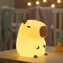 【間接照明】カピバラ ナイトライト 授乳ライト 常夜灯 電池式 ルームランプ
