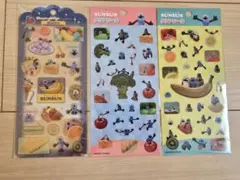 新品3枚セット パペットスンスン ノンノン ゾンゾン クリア　ドロップシール