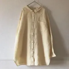 SALE★サマンサモスモスsm2☆★リネン100%★ゆるシャツ＊イエロー