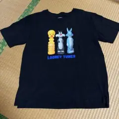 ルーニーテューンズ Tシャツ M ブラック トゥイーティー キャラクター 古着のサムネイル