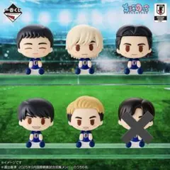 サッカー日本代表　1番くじ　ちょこのっこ　フィギュア　5点セット
