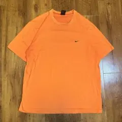 y2k 00s NIKE c-boyオレンジ Tシャツワンポイント刺繍ロゴ　XL