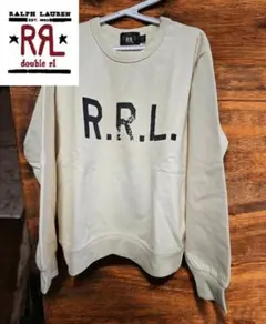 送料無料/新品未使用RRL クルーネック スウェット オフWHITE/（XL）