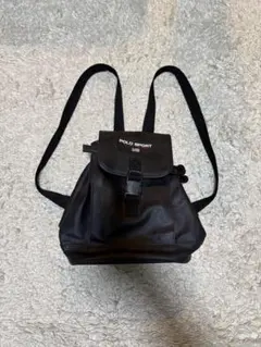 【希少】POLO SPORT 90s ブラック リュック 巾着 ヴィンテージ