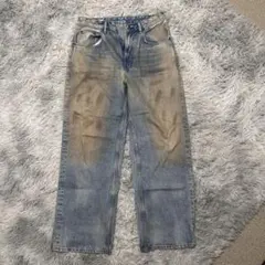ZARA バギーフィットジーンズ ヴィンテージ加工 泥加工 アクネ似