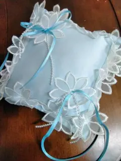 ウェディングブルー♪。.:＊・゜リングピロー