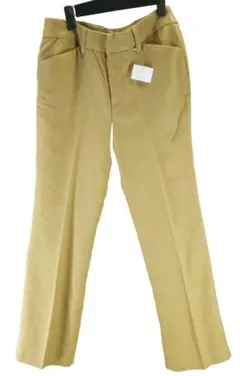 KJC0231■ 新品 パンツ 無地 センタープレス 67-93 黄土色