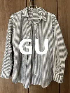GU ジーユー　ストライプ　シャツ