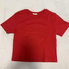 GU クロップドTシャツ　赤色　Mサイズ