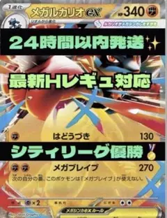 メガルカリオexデッキ　シティリーグ準優勝　Hレギュカード以上のみ構築済みデッキ