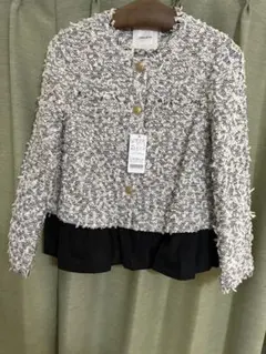 超レア♡NOLLEY'S ツイード ノーカラージャケット フリルのサムネイル