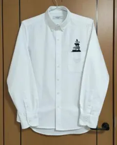 INHERIT　長袖 オックス ボタンダウン シャツ　L　ホワイトのサムネイル