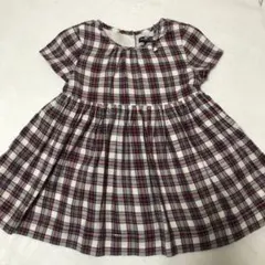baby Gap  チェック柄　半袖ワンピース　90cm