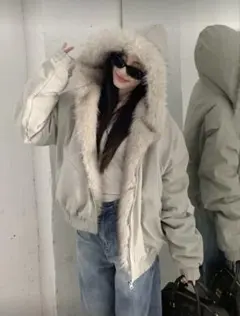 SHEIN アウター　ジャケット　ファー