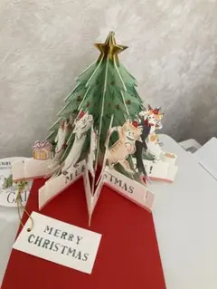 新品未使用　ネコのクリスマスカード