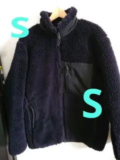 UNIQLO 防風アウターフリースジャケット ネイビー S