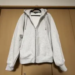 stussy ジップパーカー　フーディー　スウェット　グレー XXL