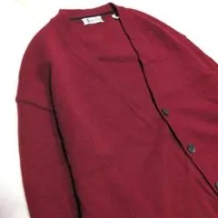 GEEGELLAN カシミヤ100% Vネックカーディガン 日本製 ボルドー