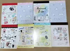 メモ帳　まとめ売り　もちもちパンダ　シマエナガ　ハリネズミ　文具　文房具のサムネイル