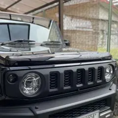 ジムニーjb64jb74jc74フロントマークレスグリル ブラック素人仕上げのサムネイル