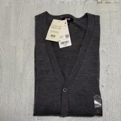 【新品】UNIQLO エクストラファインメリノ Vネックカーディガン Lサイズ