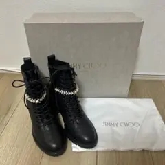 JIMMY CHOO ジミーチュウ ショートブーツパール付き