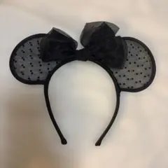 ディズニー 黒いレースのカチューシャ