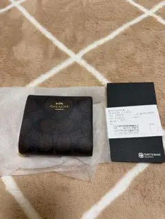 COACH コーチ 二つ折り財布 C3309 ブラウン ブラック 美品